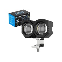 Motosiklet Sis Farı 2 Adet Metal Kasa Baykuş Model Delici Beyaz Sarı Çift Renk 12-80 Volt