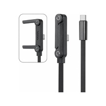 Armor Series Hp-atc01 Pd 240w Type-c To Type-c Hızlı Şarj Kablosu 1.5m - Çinko Alaşım Gövdeli, Örgülü Entegre Telefon Stantlı Ve 90 Açılı Veri Aktarım Kablosu