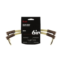 Fender 0990820088 Deluxe 2-pack L/l Uçlu Tweed Patch Kablosu 15cm Klasik Tweed Desen Kısa Ara Bağlantı Ve Yüksek Sinyal Kalitesi
