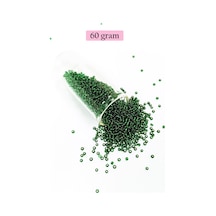 Dökme Cam Kum Boncuk 11/0 2 Mm - 60 Gram - Şefaf Koyu Yeşil - Bnc037