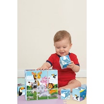 Eğitici Resimli Küpler 9 Parça Bebek Puzzle 6 Farklı Görsel 1 Yaş Ve Üzeri Zeka Geliştirici