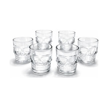 5 Adet Kurukafa Cam Shot Bardağı 9 8 Cm Cam Tasarım İskelet Motifli Bar Parti Hediyelik Shot Glass