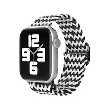 Apple Watch 42mm Uyumlu Star Kordon - Zigzag Siyah-beyaz