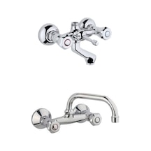 Erce Klasik Banyo ve Lavabo Bataryası. Krom