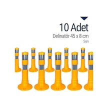 İleri Trafik Delinatör 45  x  8 CM Sarı 10 Adet Esnek Duba