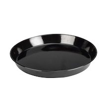 Emaye Yuvarlak Siyah Tepsi Fırın Tepsisi 33 Cm 5 Cm Siyah