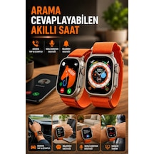 Uyku Ve Nabız Takipli, Wireless Şarjlı Akıllı Saat Android Ve İos Uyumlu Turuncu