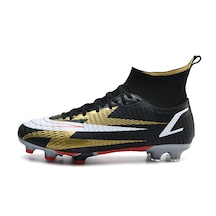 Sımıcg Yeni Yüksek Top Krampon Futbol Ayakkabısı Siyah-altın