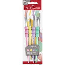 Yumuşak Dokulu Fırça Pastel Seti, 4'lü, Kaymaz Tutma Yeri, Ergonomik Kavrama, İnce Ve Kalın Uçlu Boyama Fırçala