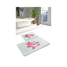 Monet Mint Djt 2 Li Set Banyo Paspası Klozet Takımı Çok Renkli