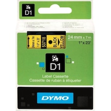Dymo 53718 Sarı/Siyah D1 Yedek Şerit 24 MM X 7 M