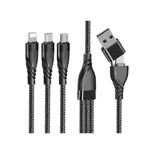 Ally 3in1 Type-c + Usb To Lightning + Type-c + Micro Usb Şarj Ve Data Kablosu- 5775