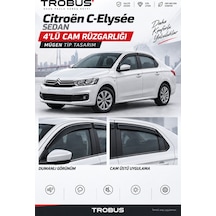 Plus Citroen C-elysee Sedan Tüm Yıllar Uyumlu Mügen Cam Rüzgarlığı 4'lü