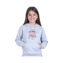 Fyk Kids Kız Çocuk Üst-baskılı Sweatshirt Gri