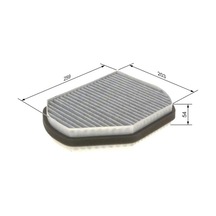 Mercedes E320 W210 Polen Filtresi Karbonlu 1995-2002 Bosch 1987432301
