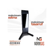 Nmg Dikey Ayakli Camli Elektrikli Isitici Kumandali Siyah Mtn Es