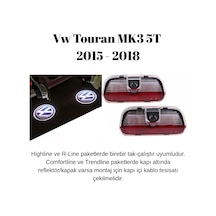 Volkswagen Touran Mk3 5t 2015 2016 2017 2018 Uyumlu Kapı Altı Led Logo Projektörü 3 Boyutlu Hayalet Karşılama Işığı Lazer Işık Geçmeli