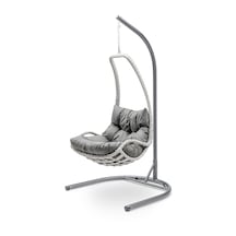Gardemo Avanos Tekli Rattan Salıncak Dış Mekan Bahçe Balkon Ve Teras Salıncağı Beyaz