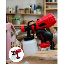 Şarjlı Boya Tabancası 21v Motor 800 Ml Hazne