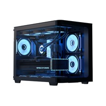 P300c Orta Kule Çift Odacıklı Pc Kasası 3 Önceden Kurulmuş Fanlar Yüksek Hava Akımı Panoramik Temperli Cam Rgb