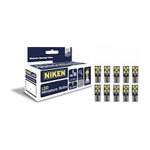 Nıken T10 Turuncu,12-24v, Park Ve Plaka Lambası İçin,led Minyatür Ampul, 10 Adet Set