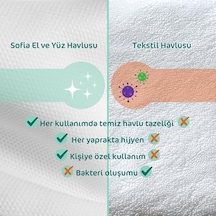Sofia El Ve Yüz Havlusu 100'lü Açik Gri