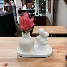Bernami Biblo Pinterest Dekoratif Çizgili Pampas Vazo, Sarılan Çift Figürü Ve Yatay Stand