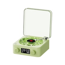 Vintage Vinil Plak Çalar Bluetooth Hoparlör Ayarlanabilir Işıklı Kablosuz Taşınabilir Retro Vinil Plak Çalar