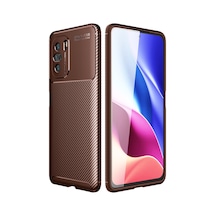 Poco F3 Kılıf Auto Focus Karbon Kapak - Kahverengi Bzsxx00 1