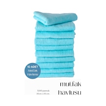 10 Adet Mutfak Havlusu El Yüz Havlusu Açık Yeşil