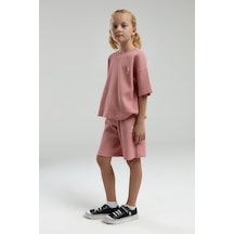 U.S. Polo Assn. Kız Çocuk Pembe Bermuda Takım Us2065-c-v2 Pembe