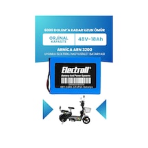 Arnica Arn 3200 Batarya Standart Kapasite Lifepo4 48v 18ah Elektrikli Motorsiklet Bataryası