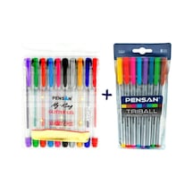 Pensan Triball 8 Li Tükenmez + Pensan My King 10'lu Simli Jel Kal