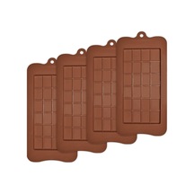 Şekerleme, Dondurma Ve Pişirme İçin 4'lü Yapışmaz Silikon Çikolata Kalıbı Diğer