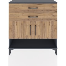 Arges Şifonyer 2 Raflı Tek Çekmeceli 2 Kapaklı 88x30x96 Antrasit-çam Antrasit