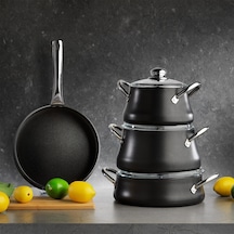 Schafer Ottawa Y.Y.-Tencere Seti -7 Parça-Siyah