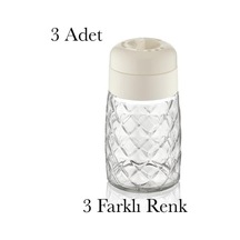 3 Adet Tuzluk Biberlik Baharatlık 3 Farklı Renk Gönderilir Çok Renkli