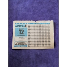 12 Mart 2008 Takvim Yaprağı - Nostaljik Koleksiyonluk Takvim Yaprağı