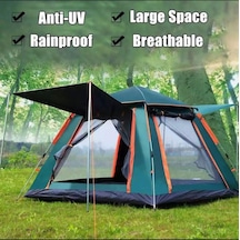 And Outdoor Otamatik Kurulum 6 Kişlşik Tenteli Çadır Koyu Yeşil