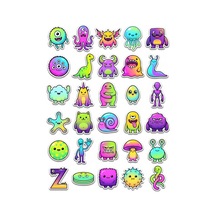 30 Adet Neon Renkli Canavar Sticker Seti - Laptop Defter Telefon İçin Çok Renkli