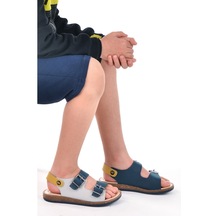 Kiko Şb 2330-39 Orto Pedik Erkek Çocuk Sandalet Terlik Lacivert S