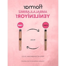 Flormar 3 Kademeli Ayarlanabilir Maskara Siyah - Triple Action Mascara - 001-8690604275588 00