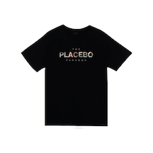 Unisex Siyah Placebo Baskılı Kısa Kol T-shirt SIYAH