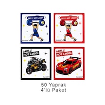 Arabalı Ve Motorlu Mini Akıllı Not Kağıdı 50 Yaprak Yapışkansız Post-it - 9075430285380