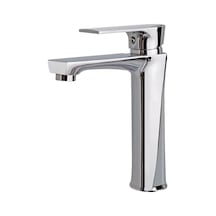 İsaoğlu Yapı Lavabo Bataryası Kare Tasarım Lavabo Musluğu Pirinç Gümüş