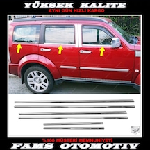Dodge Nitro Krom Cam Çıtası 6 Prç. 2006 - 2012 P.Çelik