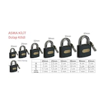 Asma Kilit Gri No 38