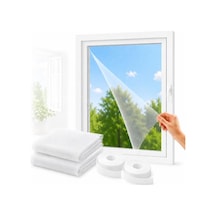 Sogud Kayra 2 Li Set Pencere Sinekliği 130x150 Cm - Yapışkanlı Cırtlı Sineklik Tülü - Yıkanabilir Tekrar Kullanılabilir Kesilebilir Sinek Perdesi - Geniş Pencere İçin