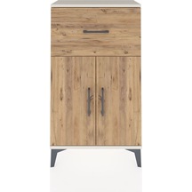 Arges Komodin Tek Raflı Tek Çekmeceli 2 Kapaklı 60x30x106 Aytaşı-çam Aytası
