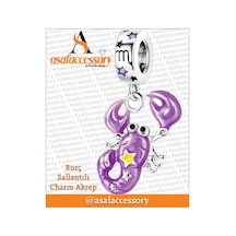 Akrep Burcu Figür Charm Asafaccessory Mor